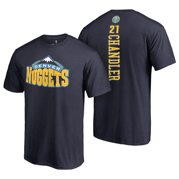 Men's  Wilson Chandler Denver Nuggets Fanatics Branded Backer Navy T-shirt