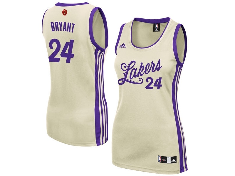 Women's Lakers 2015 Christmas Day Swingman Cream Jersey