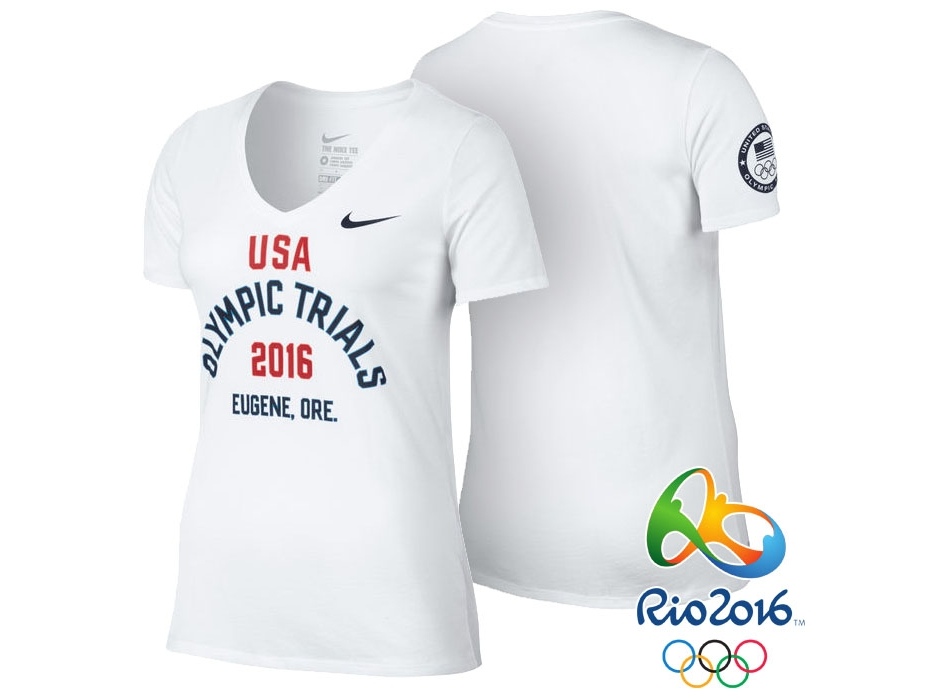 Women's USA Rio 2016 Olympics USA Team Trials Performance White T-Shirt