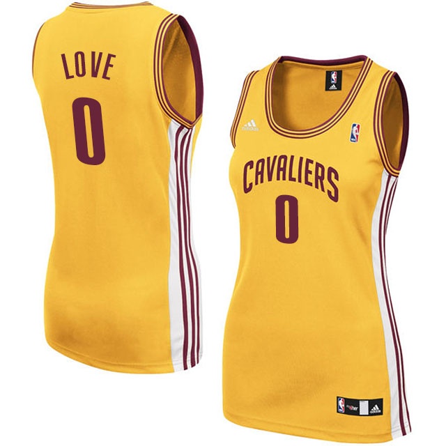 Cavaliers #0 Kevin Love Women Jersey Gold