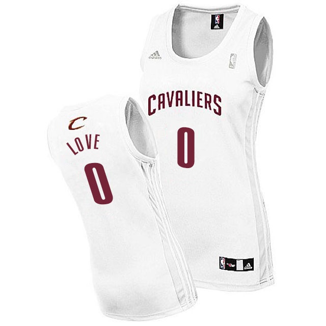 Cavaliers #0 Kevin Love Women Jersey White