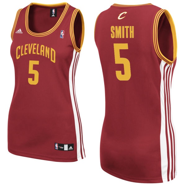 Cavaliers #5 J.R. Smith Women Jersey Red