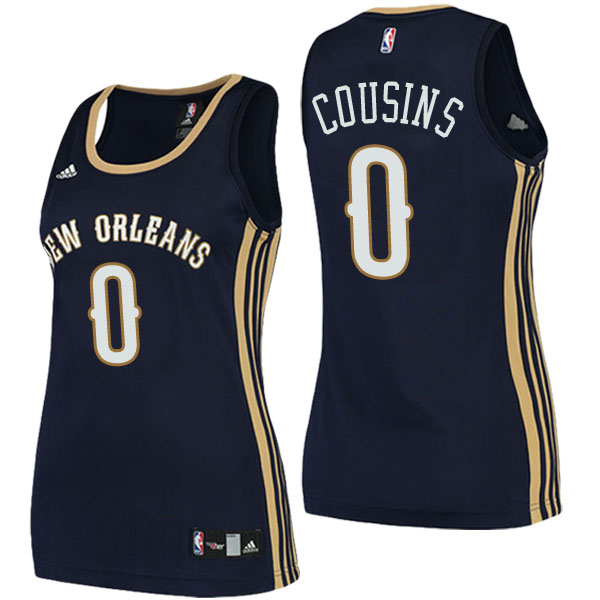  Women New Orleans Pelicans# 0 DeMarcus Cousins 2016-2017 Navy Jersey