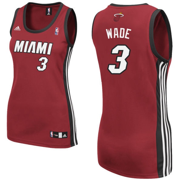  Heat #3 Dwyane Wade Women Jersey Red