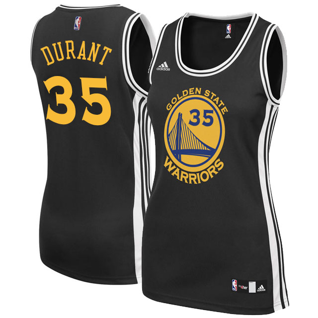 Women Golden State Warriors# 35 Kevin Durant Black Jersey