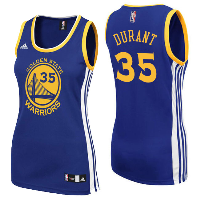 Women Golden State Warriors# 35 Kevin Durant Blue Jersey