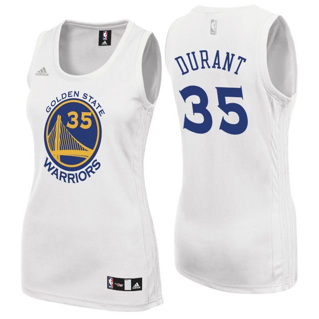 Women Golden State Warriors# 35 Kevin Durant White Jersey