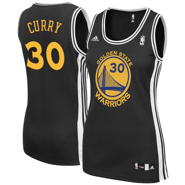 Golden State Warriors #30 Stephen Curry Women Jersey Black