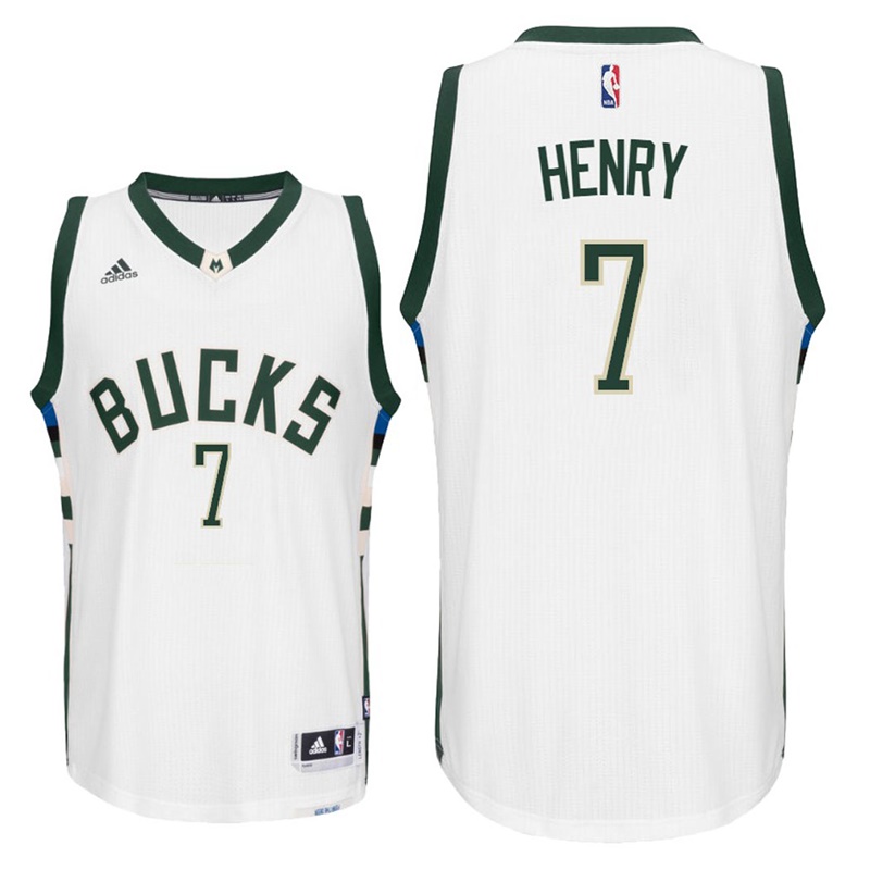 Men's  Milwaukee Bucks# 7 Xavier Henry 2016-17 White Jersey