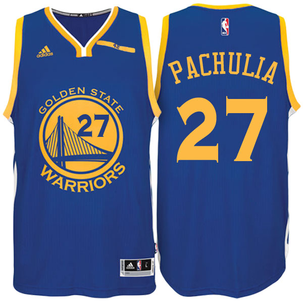 Men's  Zaza Pachulia Golden State Warriors Blue/Yellow Jersey