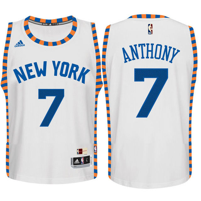  New York Knicks Carmelo Anthony Hardwood Classics White Youth Jersey