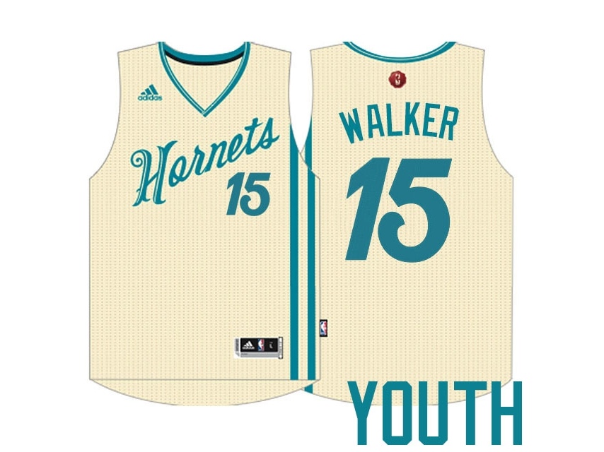 Youth Hornets 2015 Christmas Day Swingman Cream Jersey