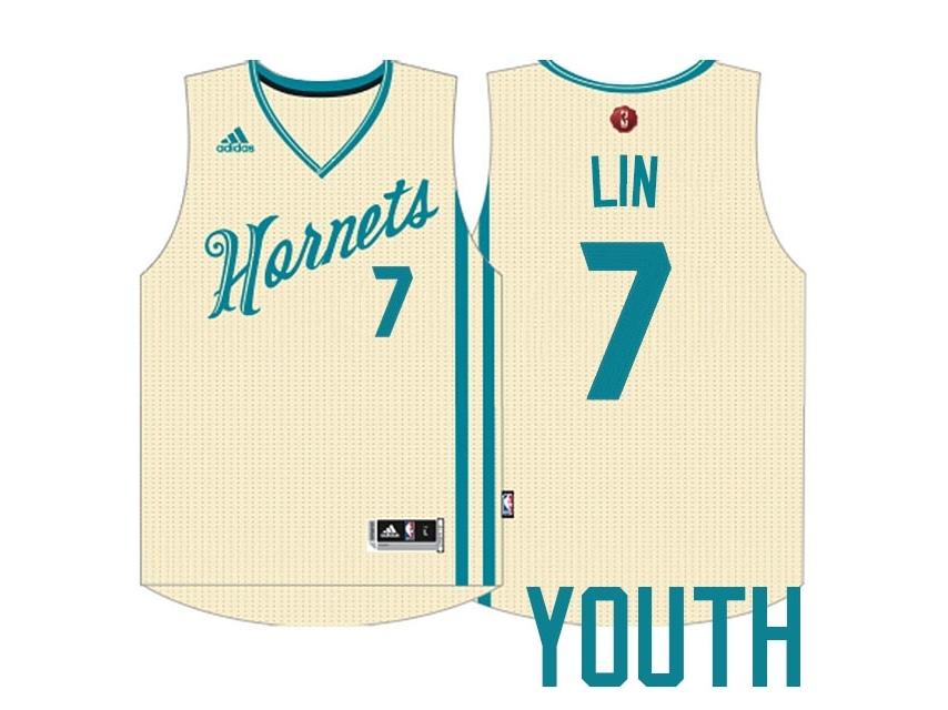 Youth Hornets 2015 Christmas Day Swingman Cream Jersey