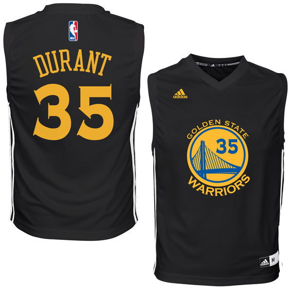 Youth Golden State Warriors# 35 Kevin Durant Black Jersey