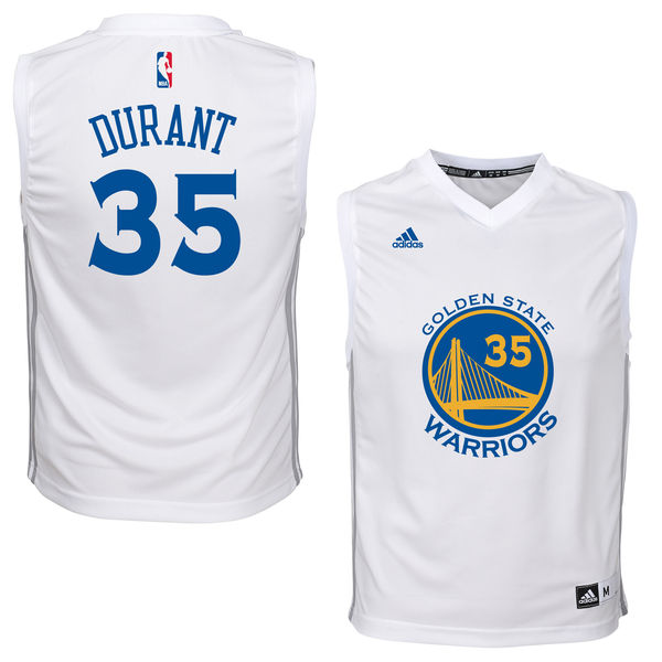  Youth Golden State Warriors# 36 Kevin Durant White Jersey