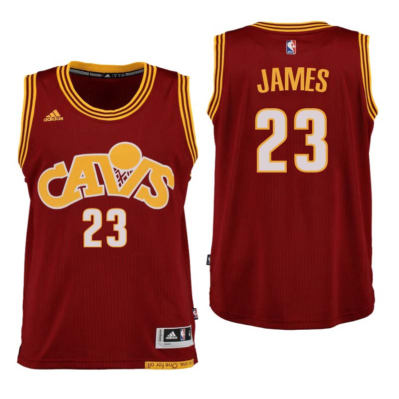  Youth Cleveland Cavaliers# 23 LeBron James Wine Jersey