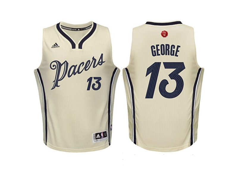 Youth Pacers 2015 Christmas Day Swingman Cream Jersey