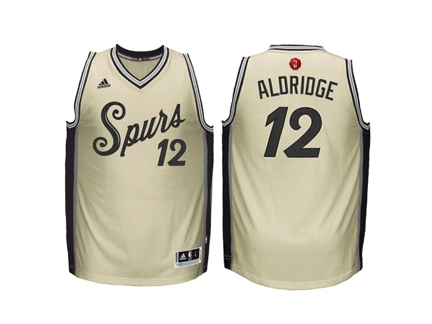 Youth Spurs 2015 Christmas Day Swingman Cream Jersey