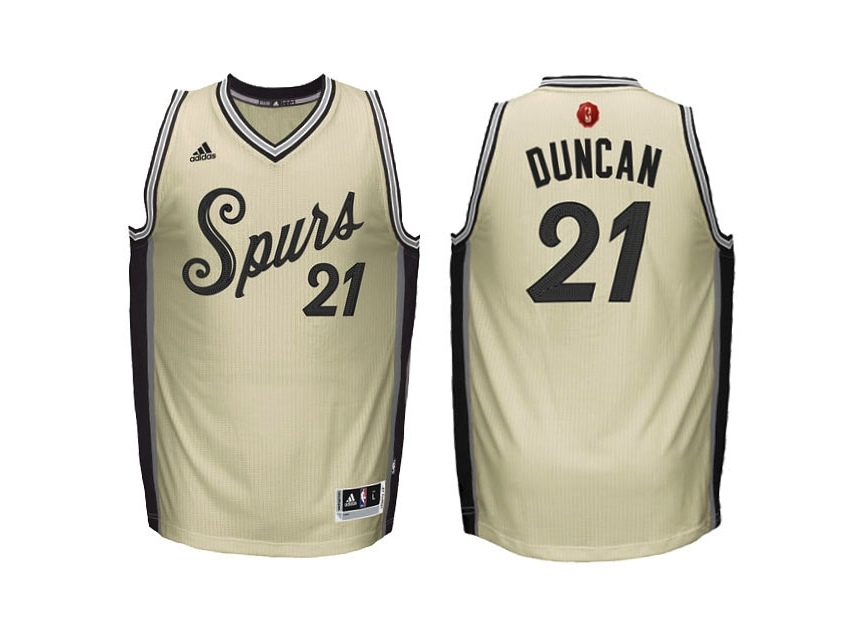 Youth Spurs 2015 Christmas Day Swingman Cream Jersey