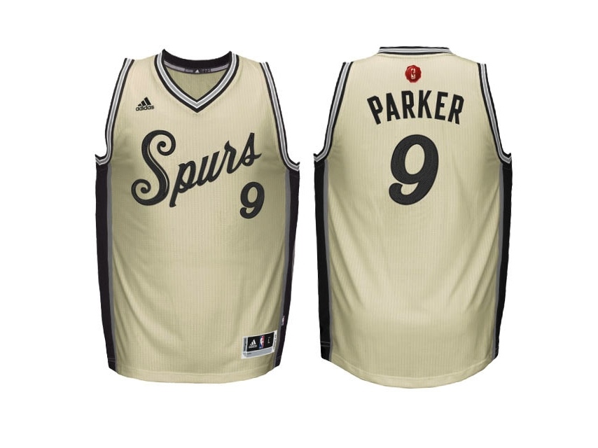 Youth Spurs 2015 Christmas Day Swingman Cream Jersey