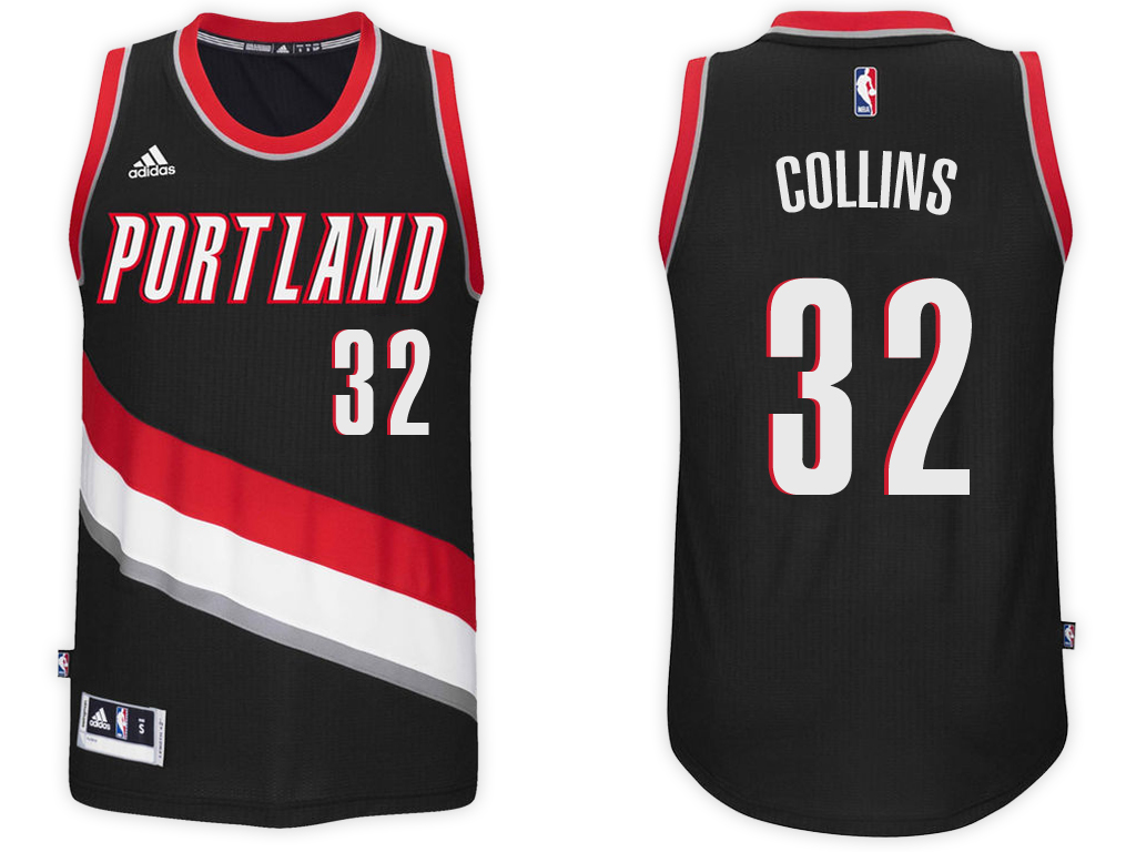 Men's Zach Collins NBA Swingman Road Black Jersey