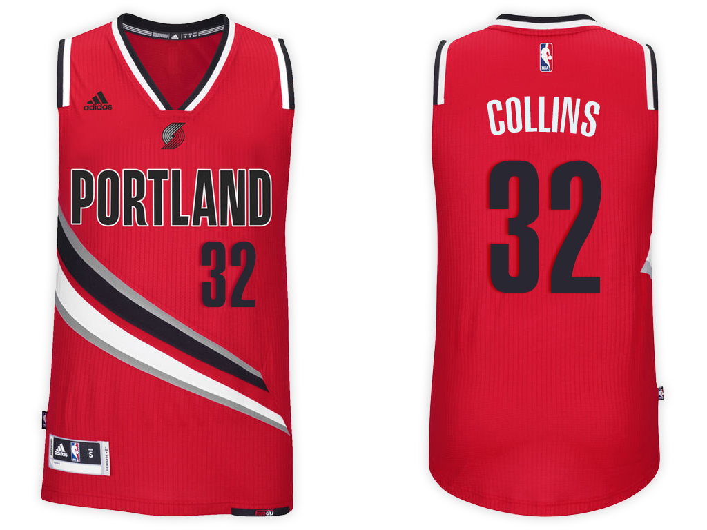 Men's Zach Collins NBA Swingman Road Red Jersey