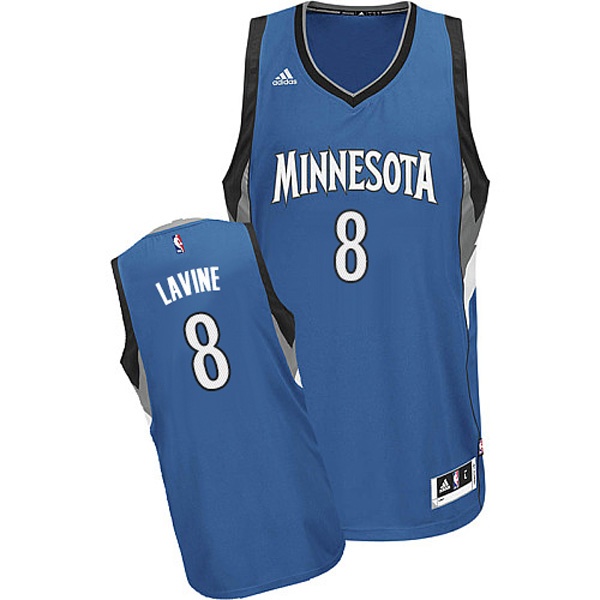 Men's  Zach Lavine Minnesota Timberwolves #8 Road Blue jersey