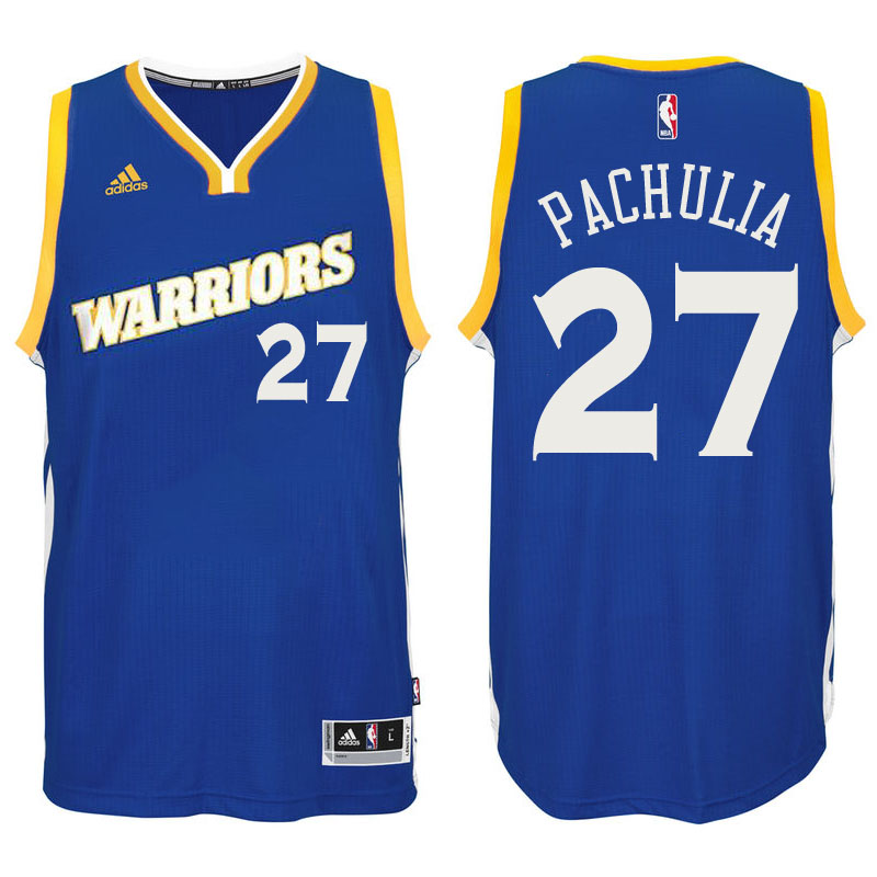 Men's  Golden State Warriors# 27 Zaza Pachulia 2016-17 Crossover Blue Jersey