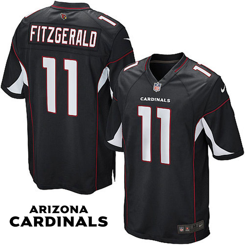 Arizona Cardinals #11 Larry Fitzgerald Black Game Jersey