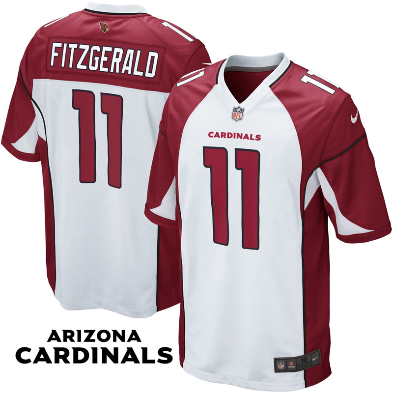 Arizona Cardinals #11 Larry Fitzgerald White Game Jersey