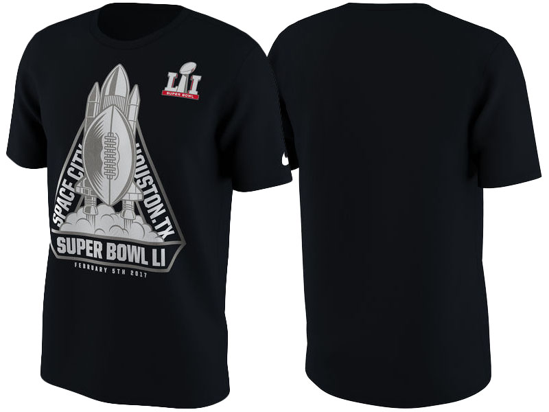 Super Bowl LI Houston Texans Black Blast T-Shirt