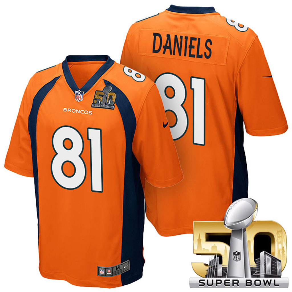 Denver Broncos #81 Owen Daniels Orange 2016 Super Bowl 50 Elite Jersey