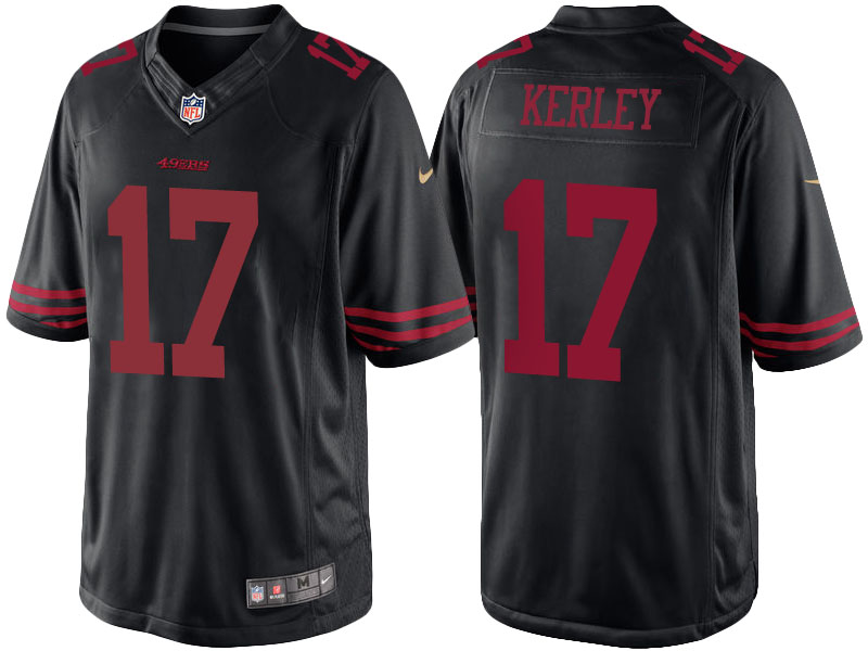 San Francisco 49ers #17 Jeremy Kerley Black Color Rush Limited Jersey