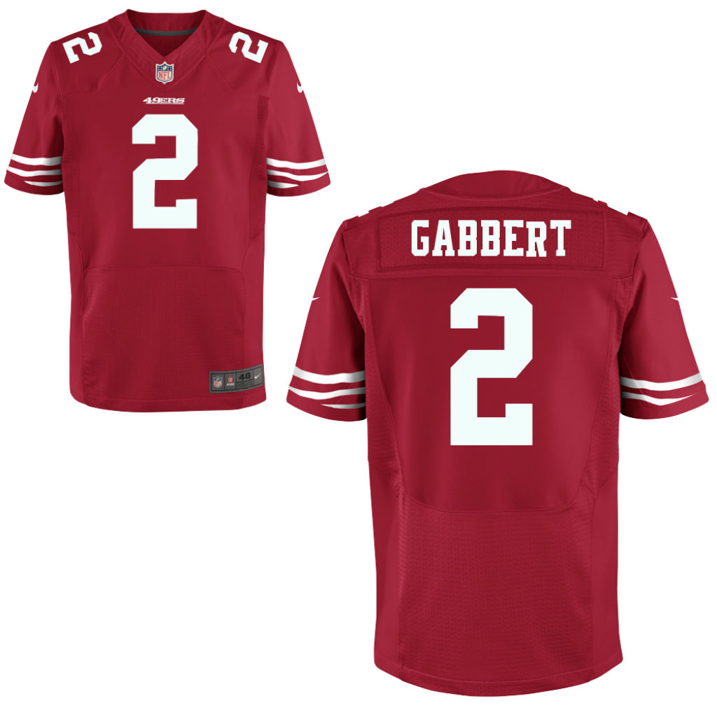 NFL Kickoff-San Francisco 49ers #2 Blaine Gabbert Scarlet Elite Jersey