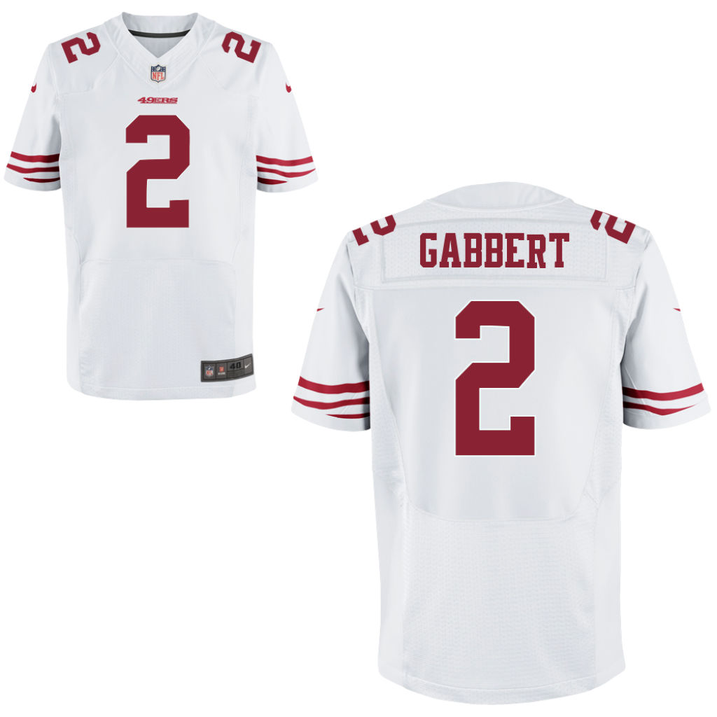 NFL Kickoff-San Francisco 49ers #2 Blaine Gabbert White Elite Jersey