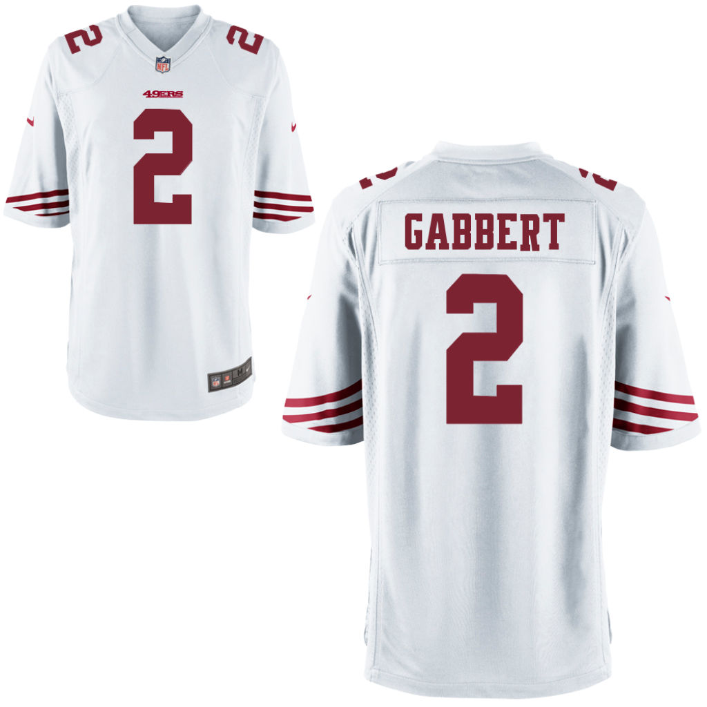 NFL Kickoff-San Francisco 49ers #2 Blaine Gabbert White Game Jersey