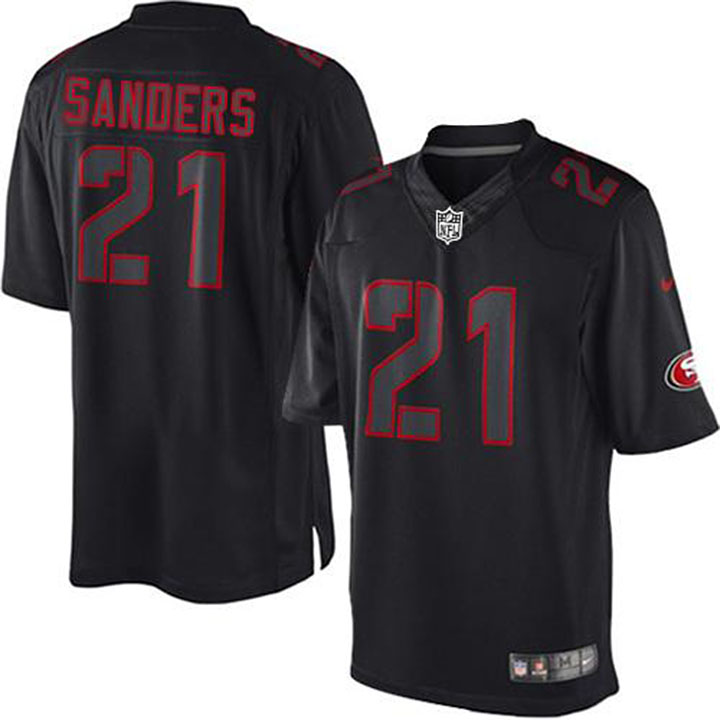 NFL San Francisco 49ers #21 Deion Sanders Limited Impact Black Jersey