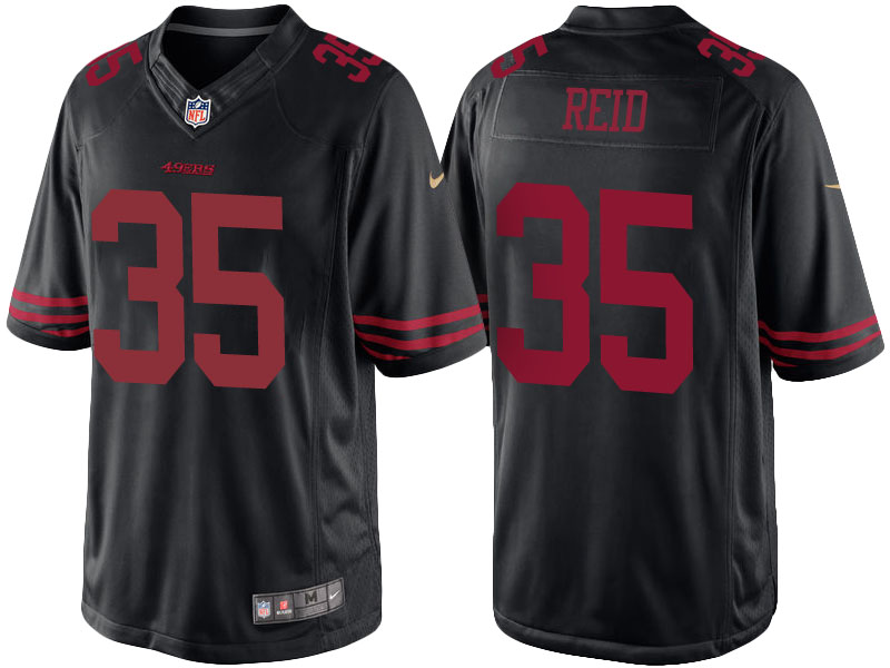 San Francisco 49ers #35 Eric Reid Black Color Rush Limited Jersey