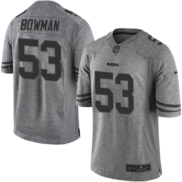 San Francisco 49ers #53 NaVorro Bowman Gridiron Gray Limited Jersey