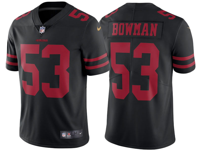 2017 San Francisco 49ers #53 NaVorro Bowman Black Vapor Untouchable Limited Jersey