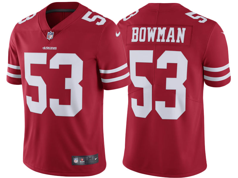 2017 San Francisco 49ers #53 NaVorro Bowman Scarlet Vapor Untouchable Limited Jersey