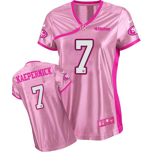 Women's San Francisco 49ers #7 Colin Kaepernick Be Luv'd Pink Jersey