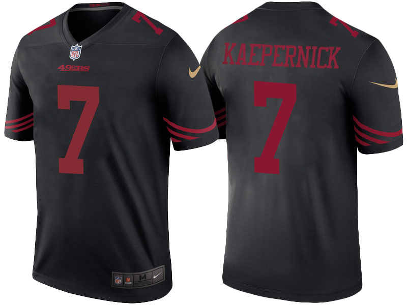 San Francisco 49ers #7 Colin Kaepernick Black Color Rush Legend Jersey