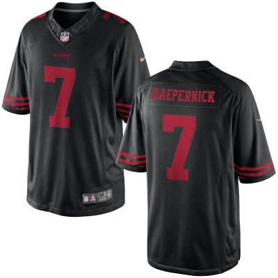 Men's San Francisco 49ers #7 Colin Kaepernick Black Game Jersey