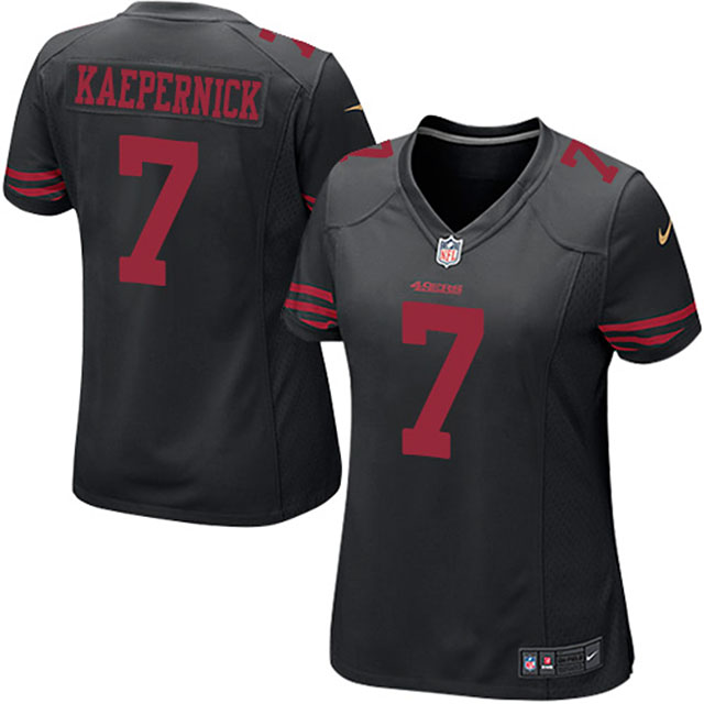 Women's San Francisco 49ers #7 Colin Kaepernick Black Limited Jersey