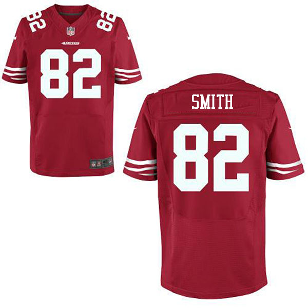 NFL San Francisco 49ers #82 Torrey Smith Elite Red Jersey