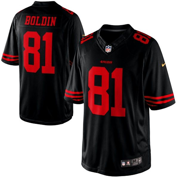 NFL San Francisco 49ers #81 Anquan Boldin Elite Black Jersey