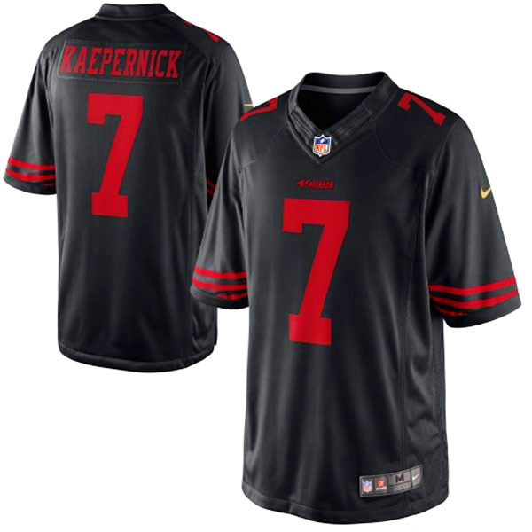 NFL San Francisco 49ers #7 Colin Kaepernick Elite Black Jersey