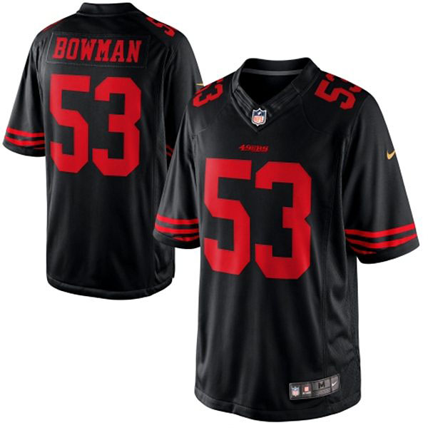 Men's San Francisco 49ers #53 NaVorro Bowman Nike Black Limited Jersey