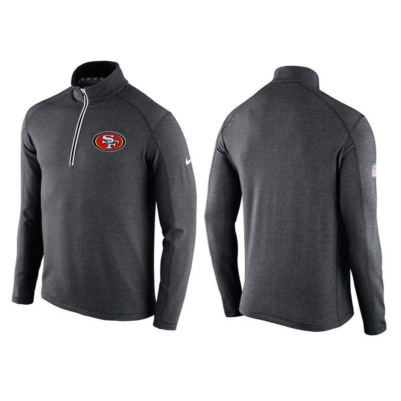 San Francisco 49ers Gray Game Day Half-Zip Knit Performance Tri-Blend Jacket